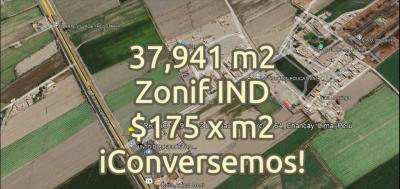 Terreno saneado de 37,941 m² a $175.00 por m2 con zonificación industrial en plena Panamericana Norte a 3 minutos del óvalo de Chancay