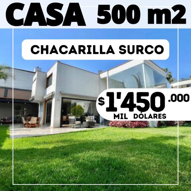 Casa en Chacarilla Surco de 500 m2 y 5 habitaciones-0