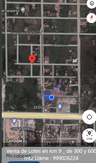 Vende terreno en pucallpa